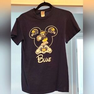 Custom University of Michigan - Mickey Mouse Disney Football Tshirt Small